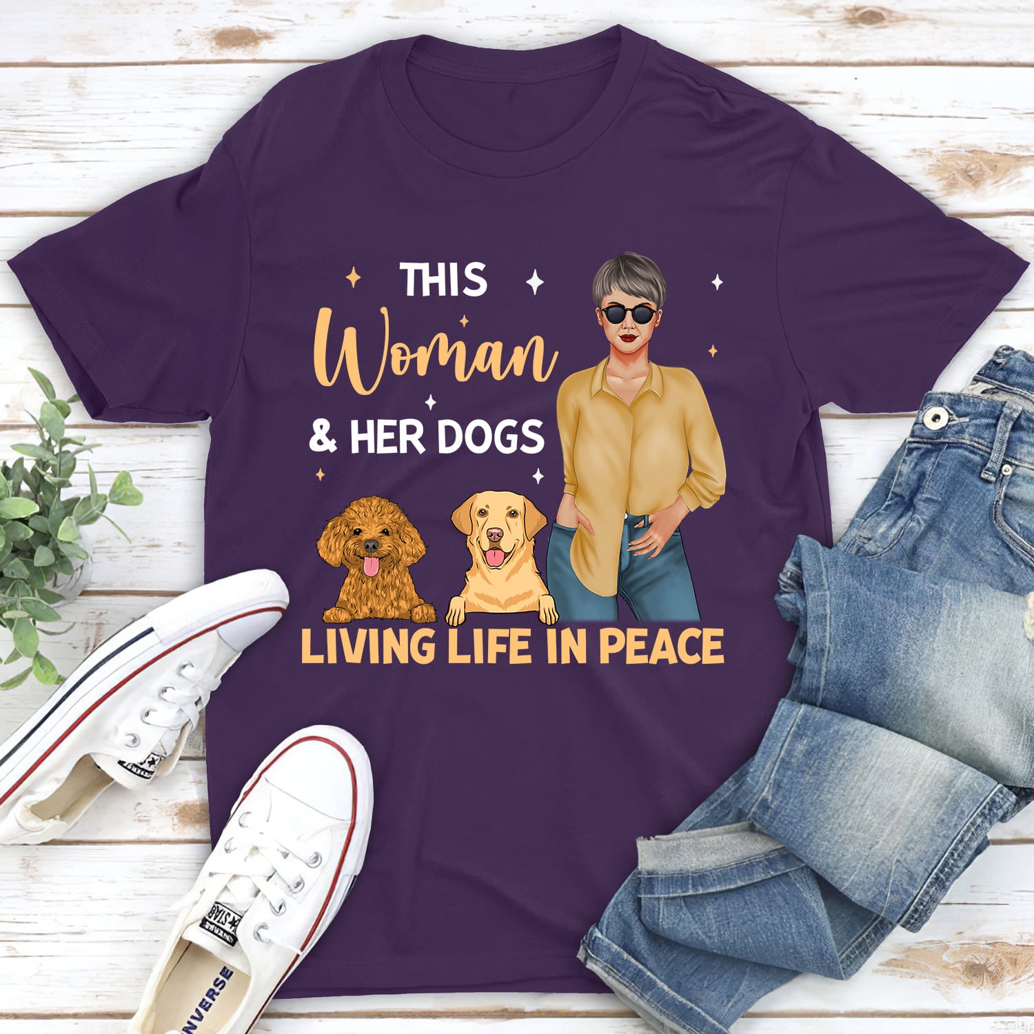 Peaceful Life - Personalized Custom Unisex Pet Lover T-shirt