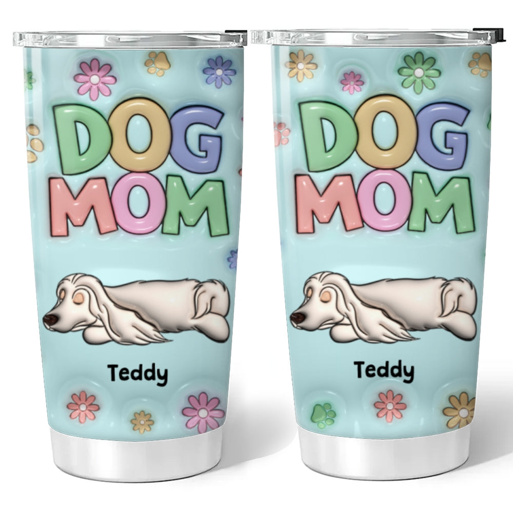 Best Fur Mom Ever - Personalized 3D Inflated Effect Custom Tumbler for All Occasions