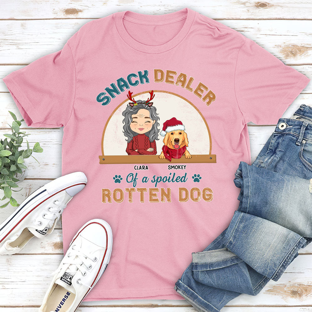 Personalized Unisex Dog Snack Dealer T-shirt - Ideal Gift for Pet Lovers