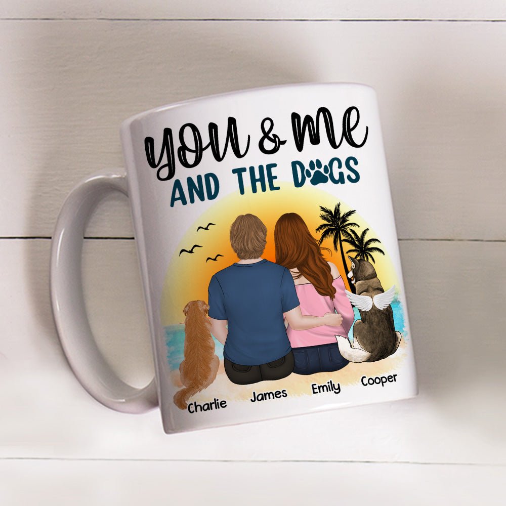 Personalized Couple & Dogs Custom Coffee Mug - Ideal Gift for Loved Ones