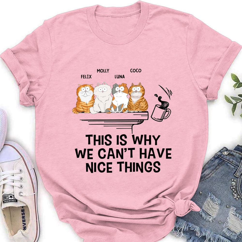 Why We Can't - Customizable Personalized Women's Pet Lover T-shirt