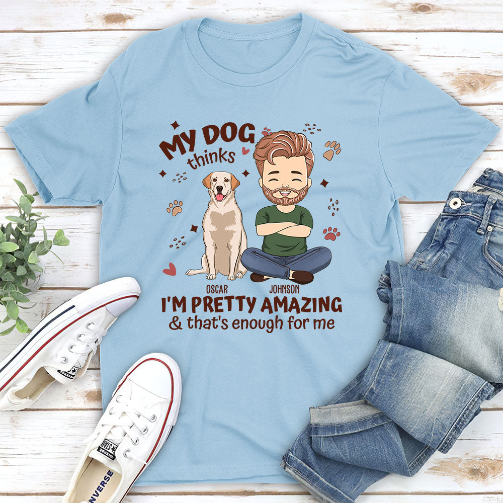 Personalized Unisex 'My Dog Thinks' T-shirt - Ideal Gift for Pet Lovers