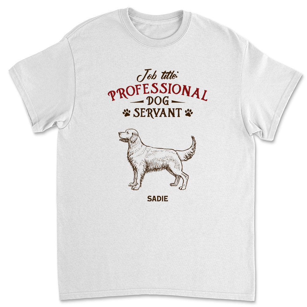 Vintage Professional Dog Servant Personalized Unisex Custom T-shirt - Ideal for Pet Lovers
