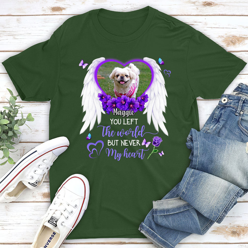 Left The World - Customizable Personalized Unisex Pet Lover T-shirt