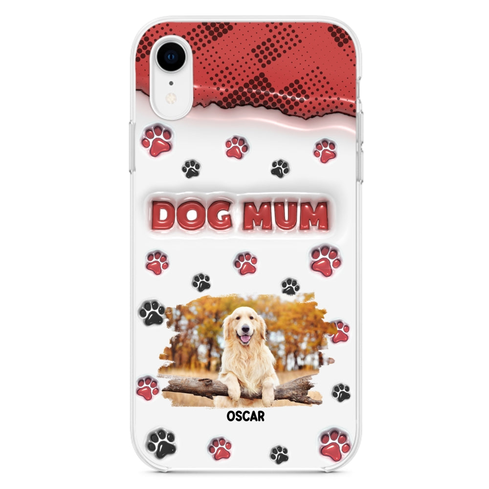 Customizable 3D Inflated Effect Personalized Dog Mom Photo Phone Case - Version 2