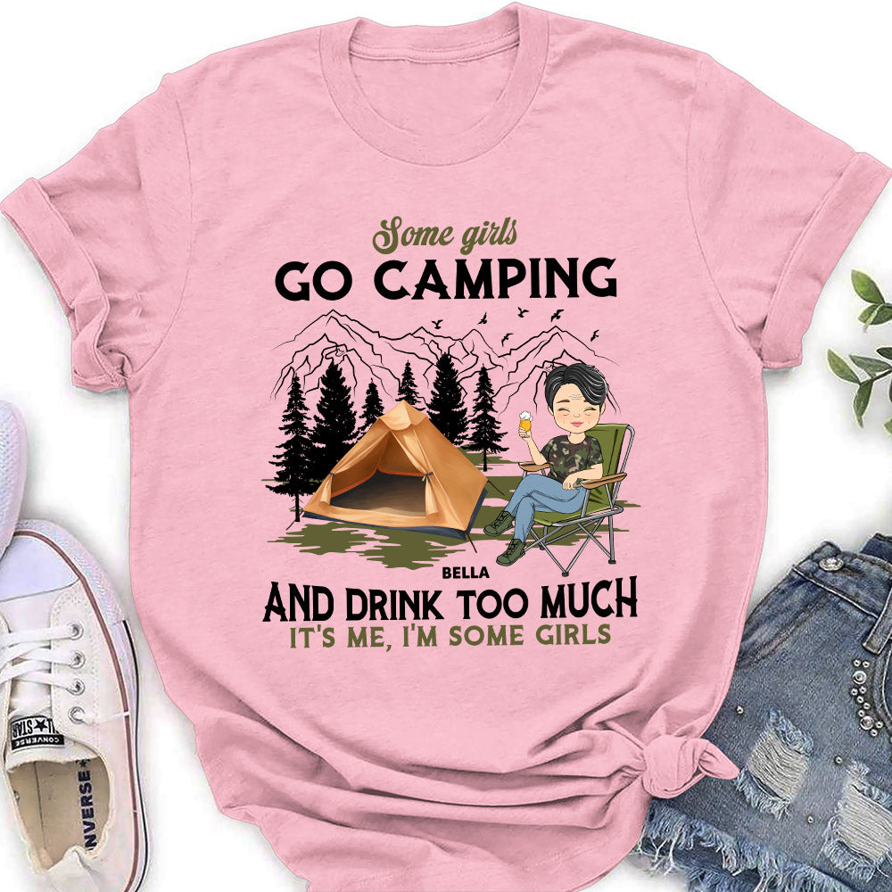 Customizable Women's Camping and Drinking Personalized T-shirt