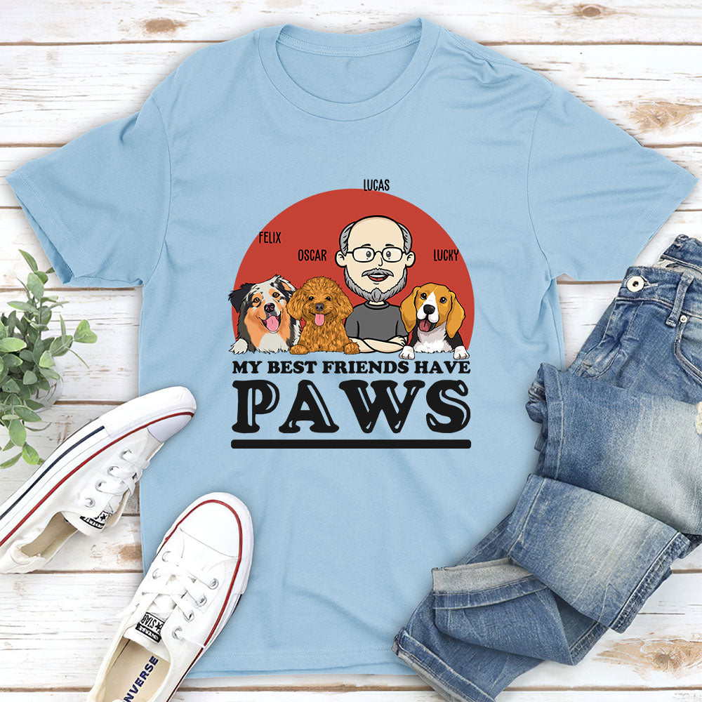 Personalized Custom Unisex 'My Best Friend Has Paws' T-shirt for Pet Lovers