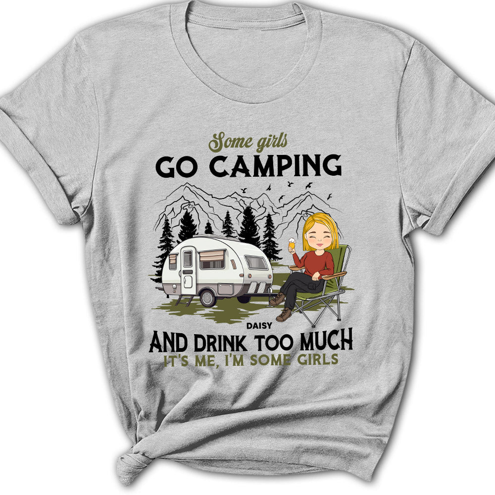 Customizable Women's Camping and Drinking Personalized T-shirt