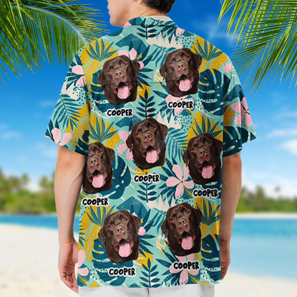 Personalized Tropical Flower Dog Hawaiian Shirt - Ideal Gift for Pet Lovers