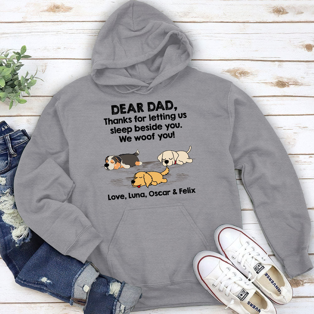 Personalized Custom Sleep Beside Dog 2 Hoodie - Ideal Gift for Pet Lovers