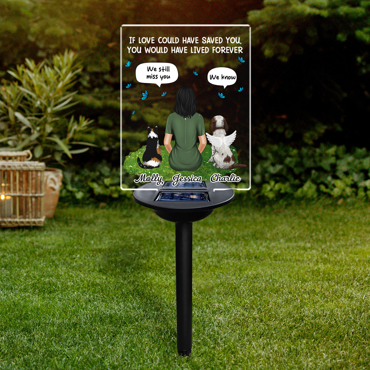 Personalized Custom Solar Light: A Tribute to Loved Ones - 'My Heart Was Not Ready To Lose You'