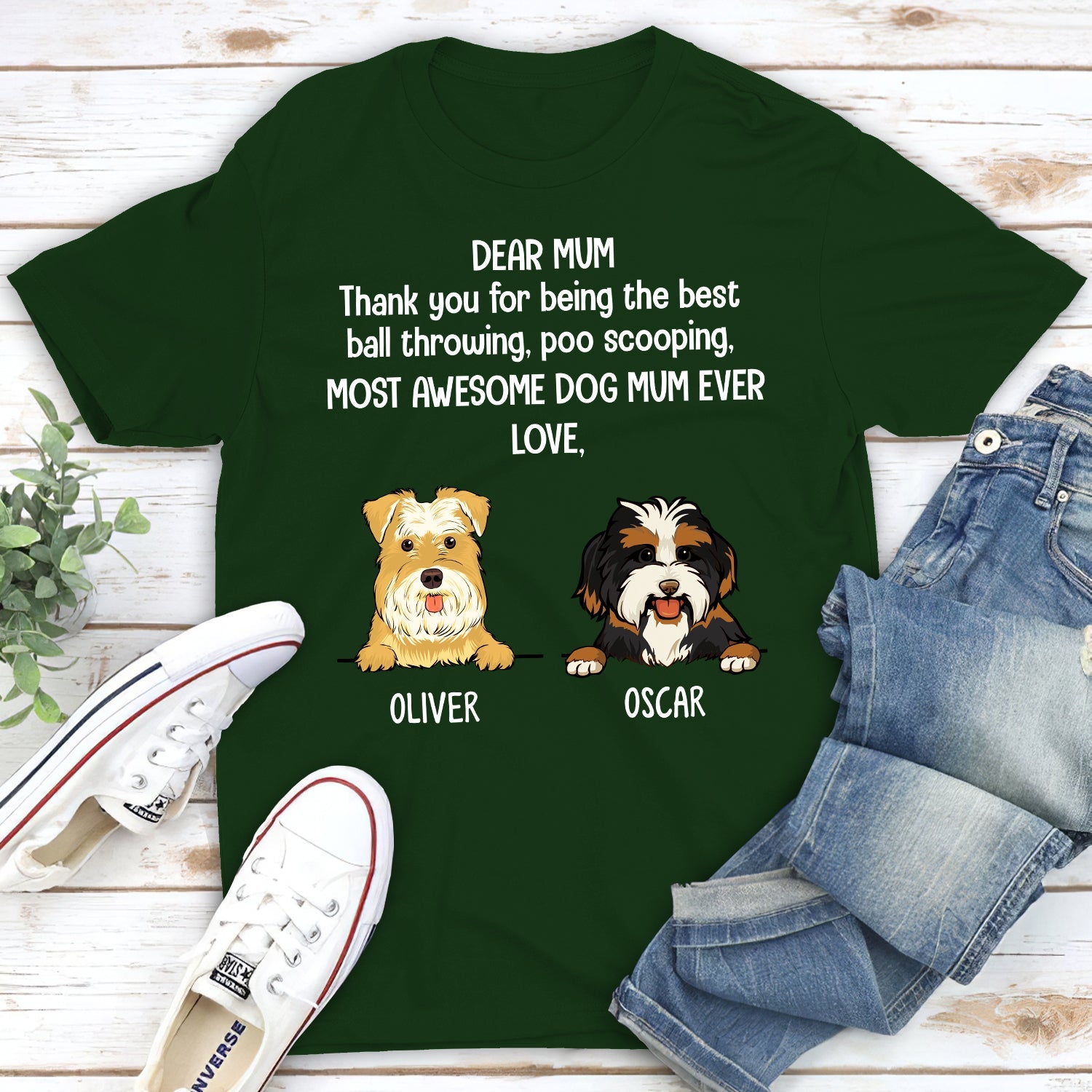Ultra - Cool Personalized Unisex Dog Dad/Mom T - shirt