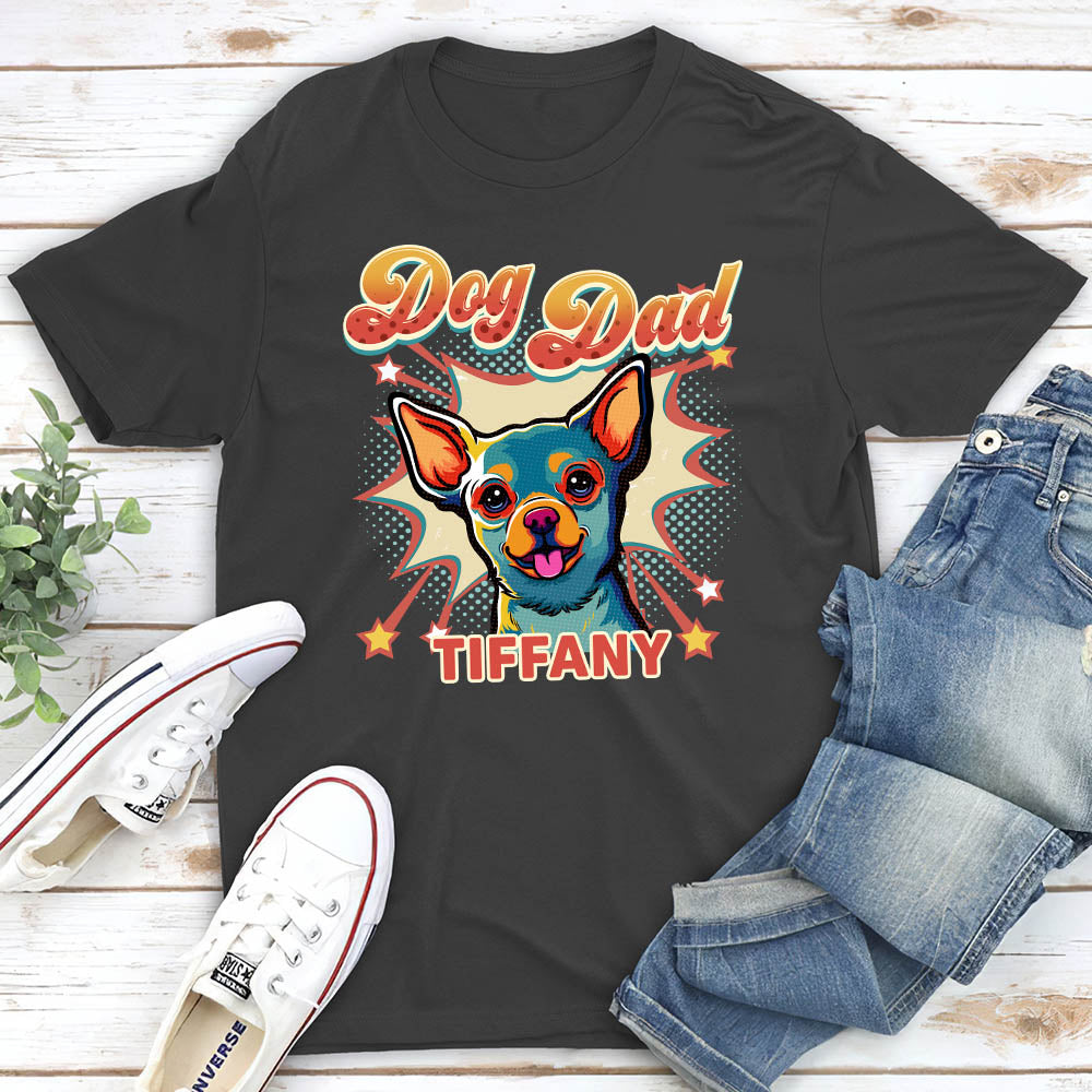 Personalized Unisex Dog Mom/Dad Popart T-shirt - Ideal Gift for Pet Lovers