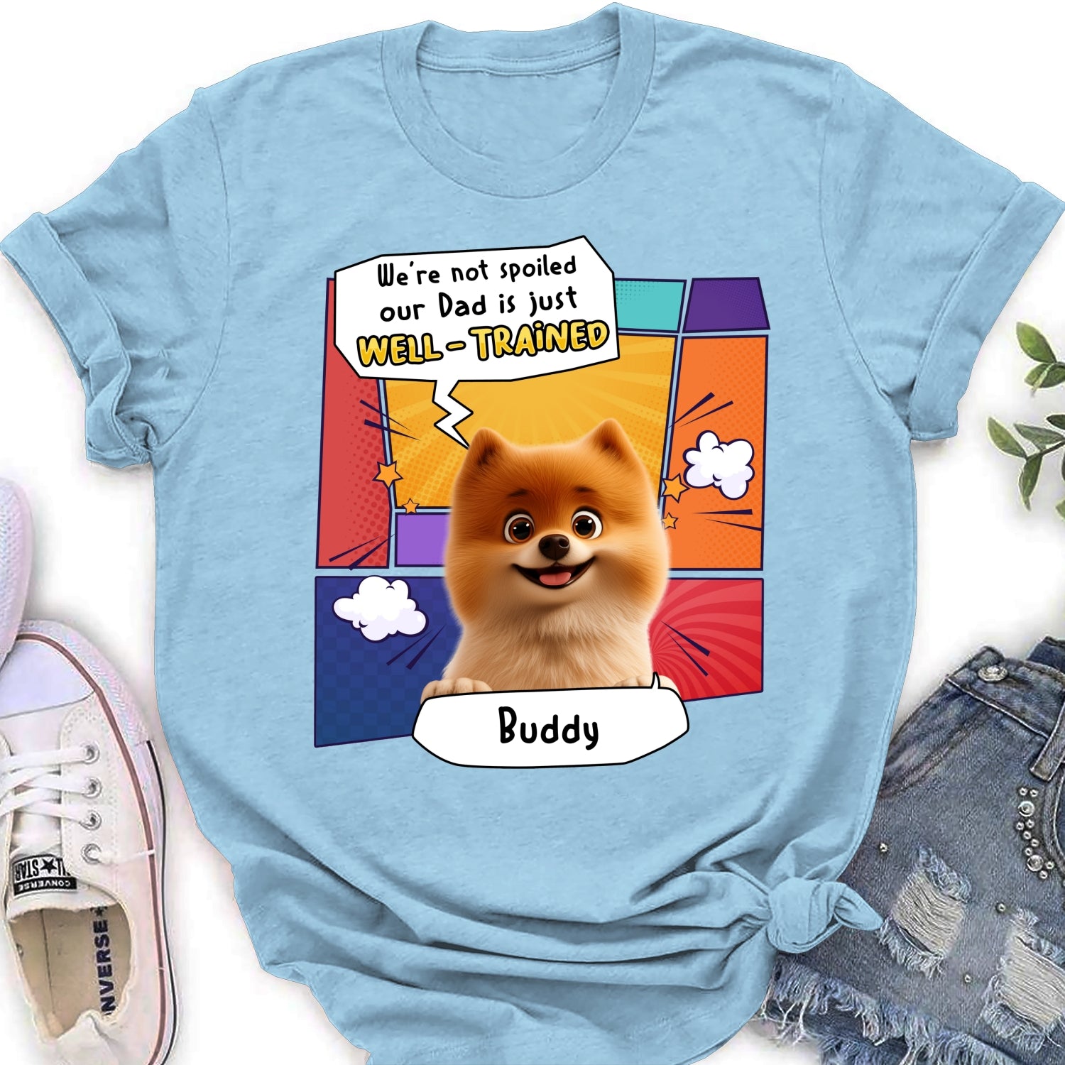 Customizable Women's 'Well - Trained Dog Mom Dad' T - Shirt: Ideal Gift for Pet Lovers