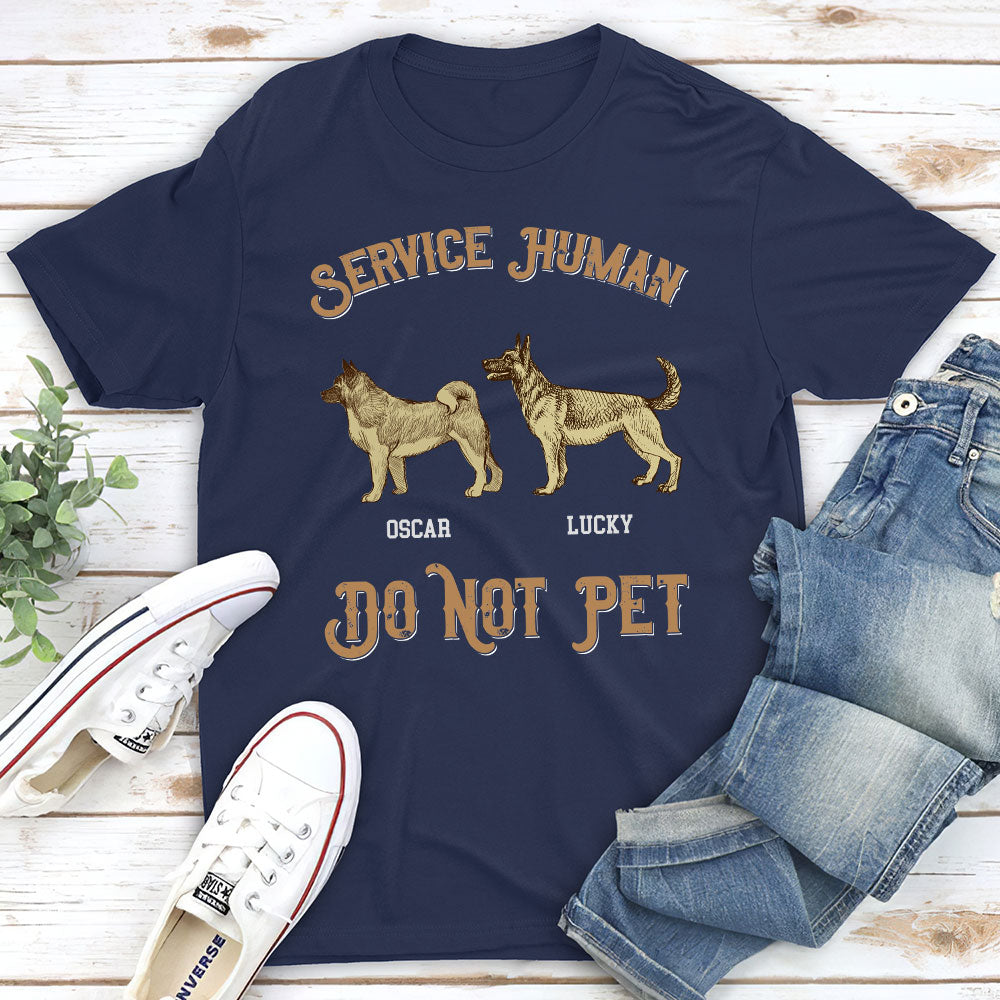 Vintage Service Human - Personalized Unisex Pet Lover T-shirt