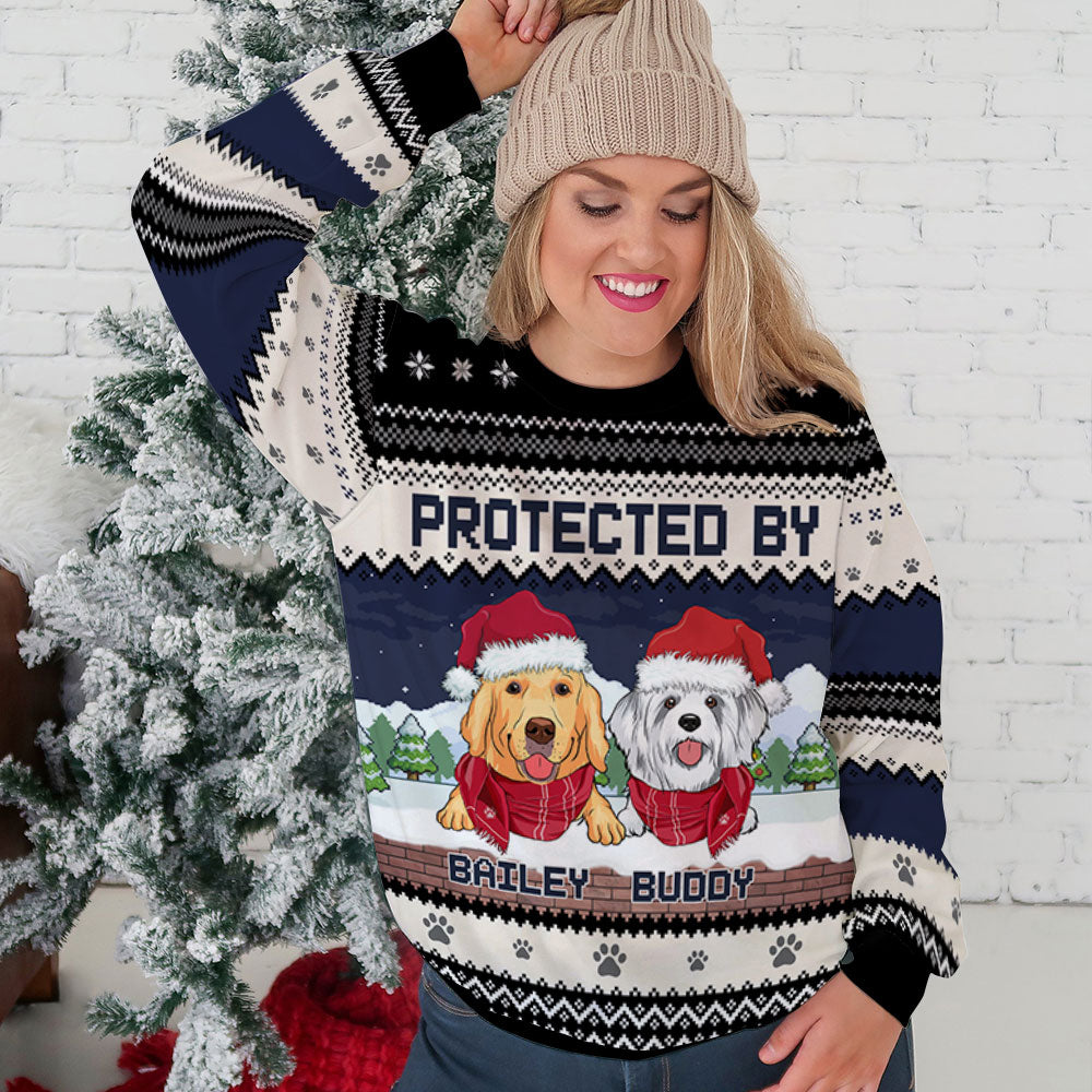 Custom Personalized All-Over Print Sweatshirt - Ideal for Pet Lovers