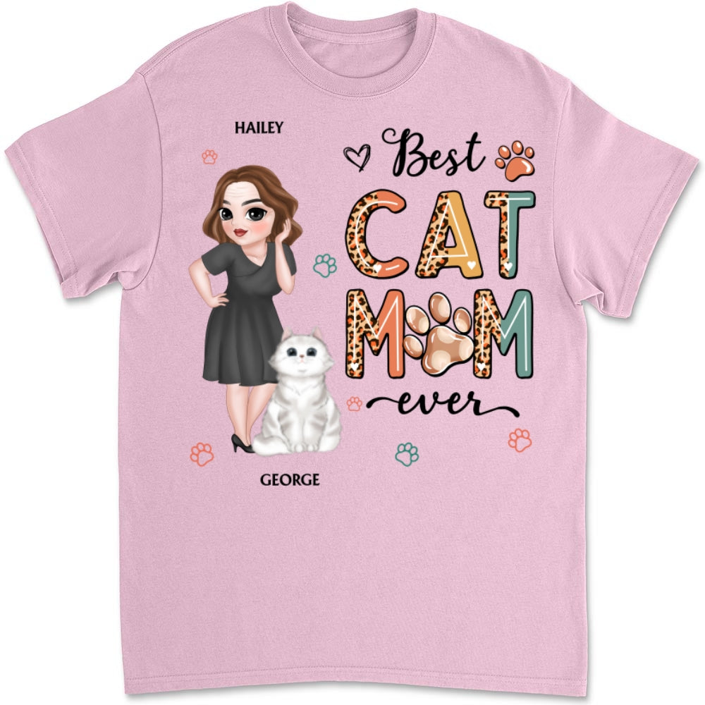 The Ultimate Personalized Unisex T-Shirt for Cat Moms - 'Best Cat Mom Ever and Ever'