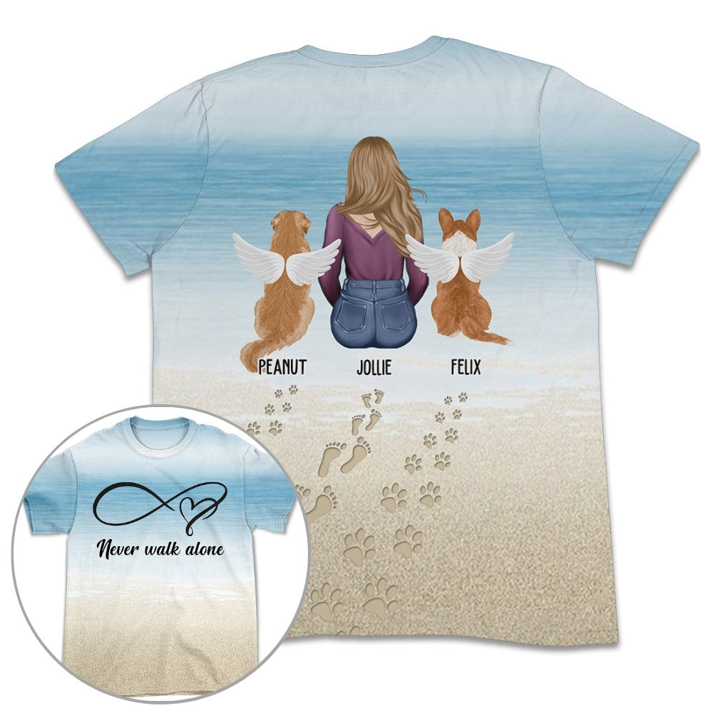 Never Walk Alone - Customizable All-Over Print Comfort T-Shirt