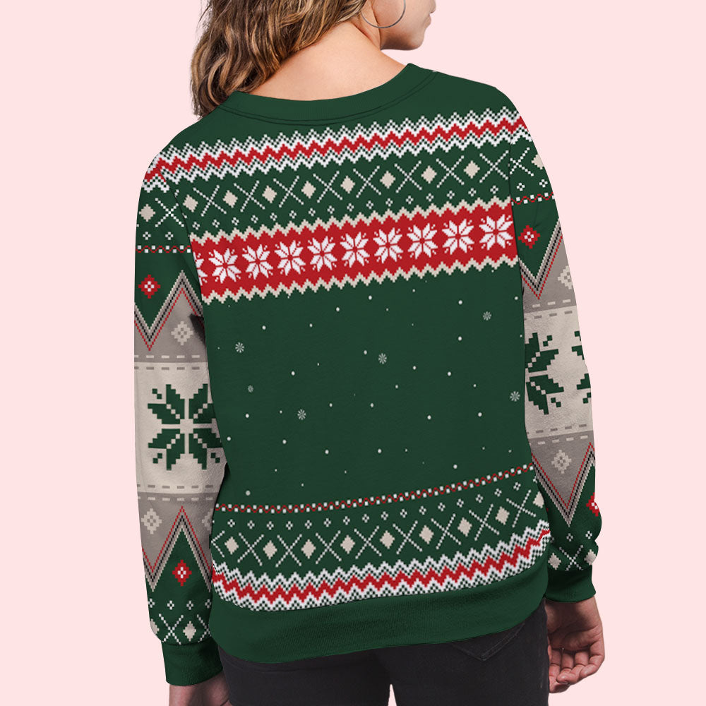 Personalized Paw-in-Snow All-Over Print Sweatshirt - Ideal Gift for Pet Lovers
