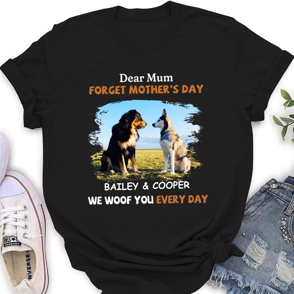 Daily Woof for Mom - Personalized Custom Women's Pet Lover T-shirt