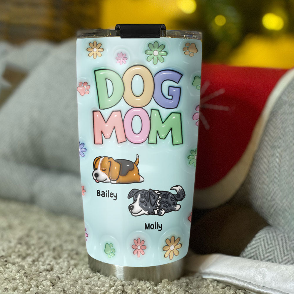 Best Fur Mom Ever - Personalized 3D Inflated Effect Custom Tumbler for All Occasions