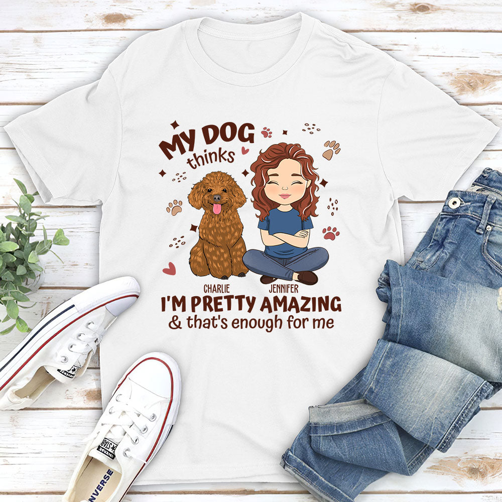 Personalized Unisex 'My Dog Thinks' T-shirt - Ideal Gift for Pet Lovers