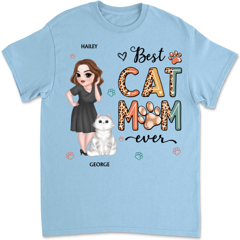 The Ultimate Personalized Unisex T-Shirt for Cat Moms - 'Best Cat Mom Ever and Ever'