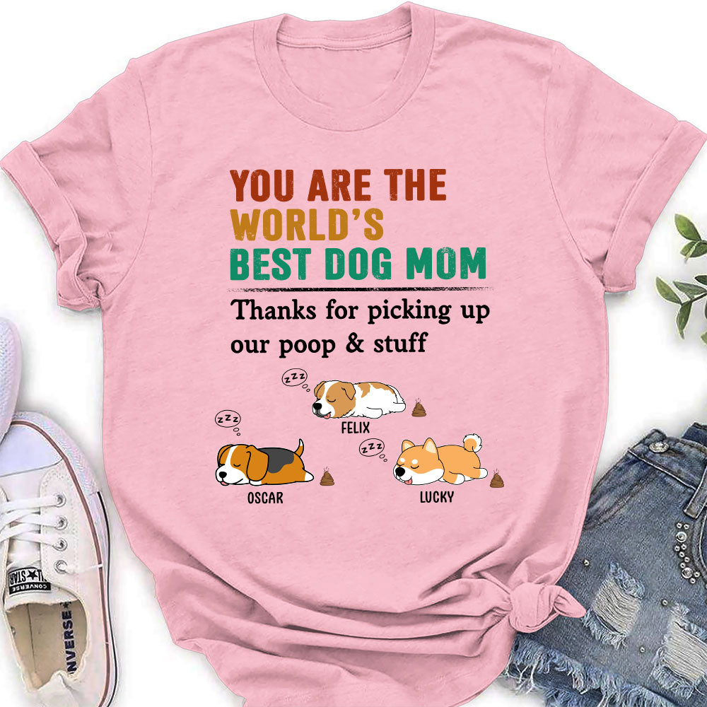 Personalized Custom Women's 'Mom Ate And Left No Crumbs' T-shirt for Pet Lovers