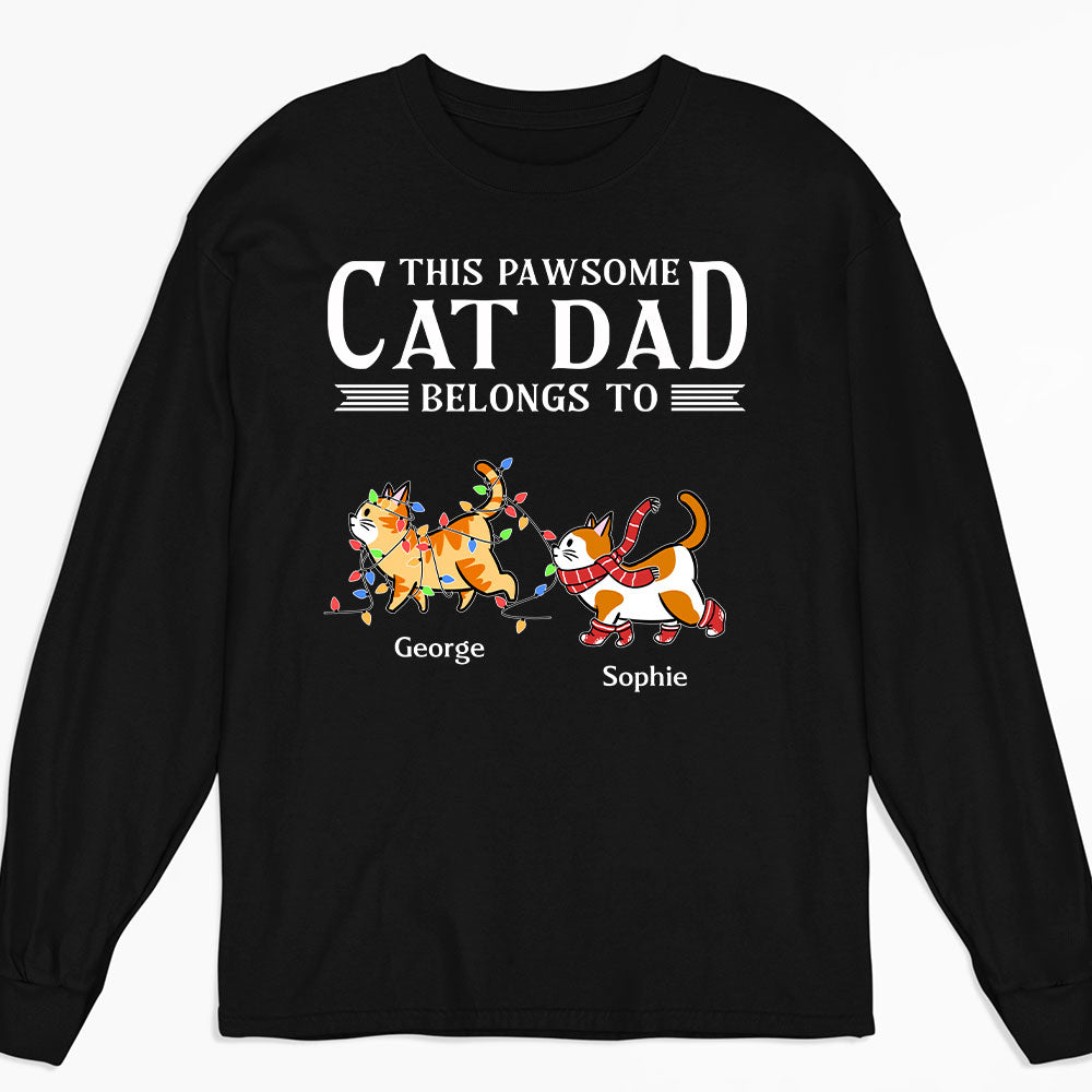 This Pawsome Dad - Customizable Personalized Long Sleeve T-shirt for Pet Lovers