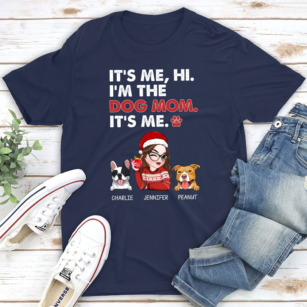 Personalized Custom Unisex 'Dog Mom Says Hi' T-shirt - Ideal Gift for Pet Lovers
