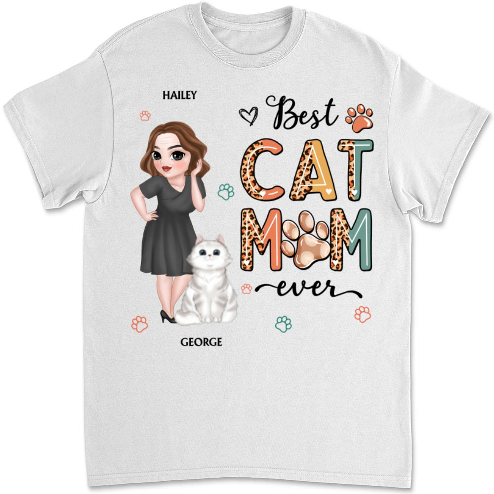 The Ultimate Personalized Unisex T-Shirt for Cat Moms - 'Best Cat Mom Ever and Ever'