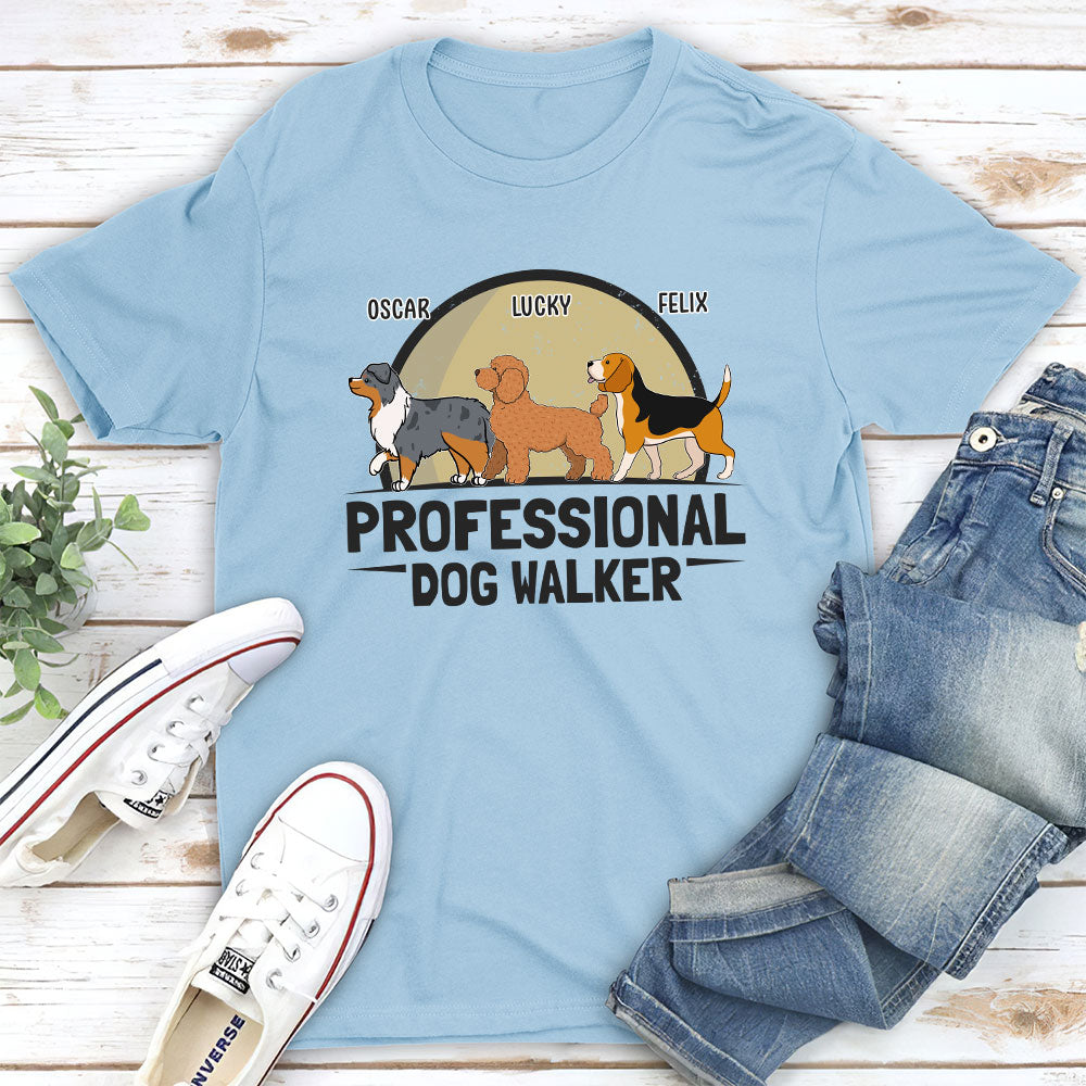 Customizable Unisex Full-Time Dog Walker T-Shirt - Ideal Gift for Pet Lovers