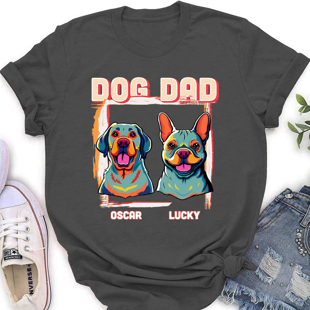Personalized Pop Art Cool Dad/Mom Women's T-shirt - Ideal Gift for Pet Lovers