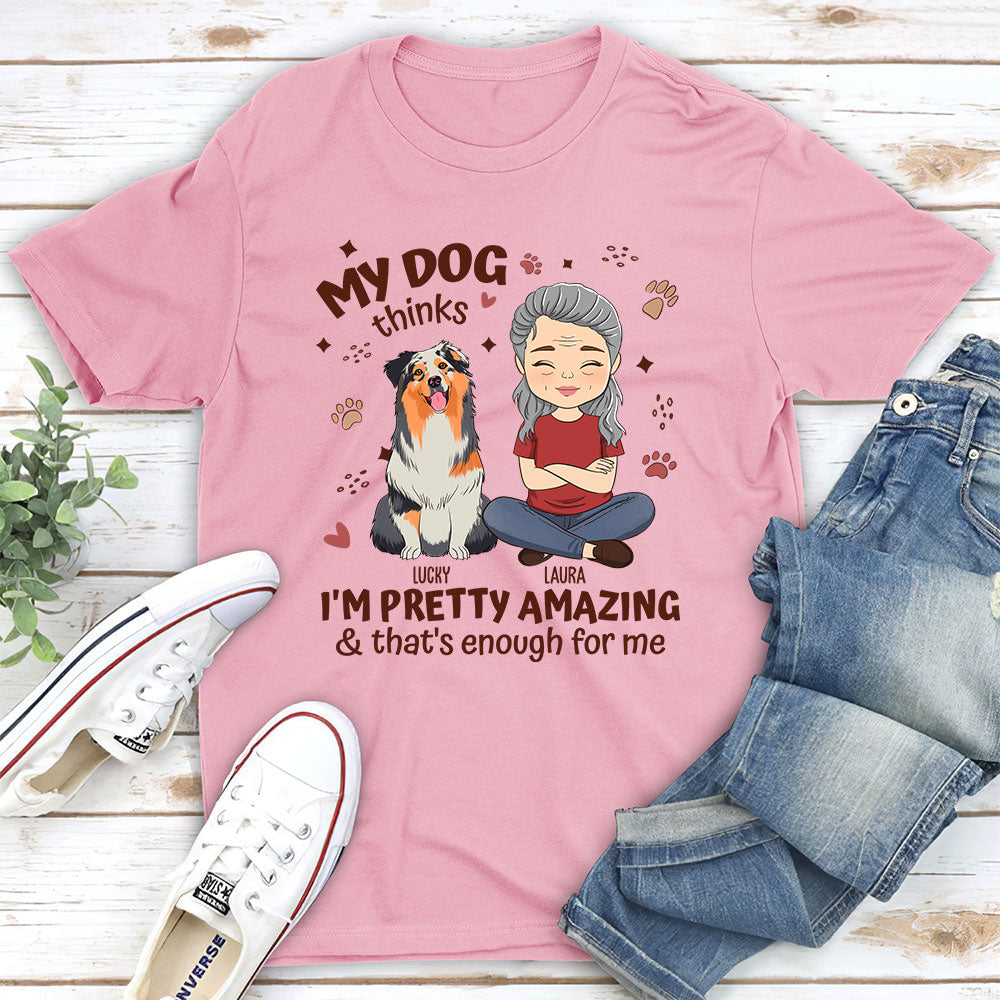 Personalized Unisex 'My Dog Thinks' T-shirt - Ideal Gift for Pet Lovers