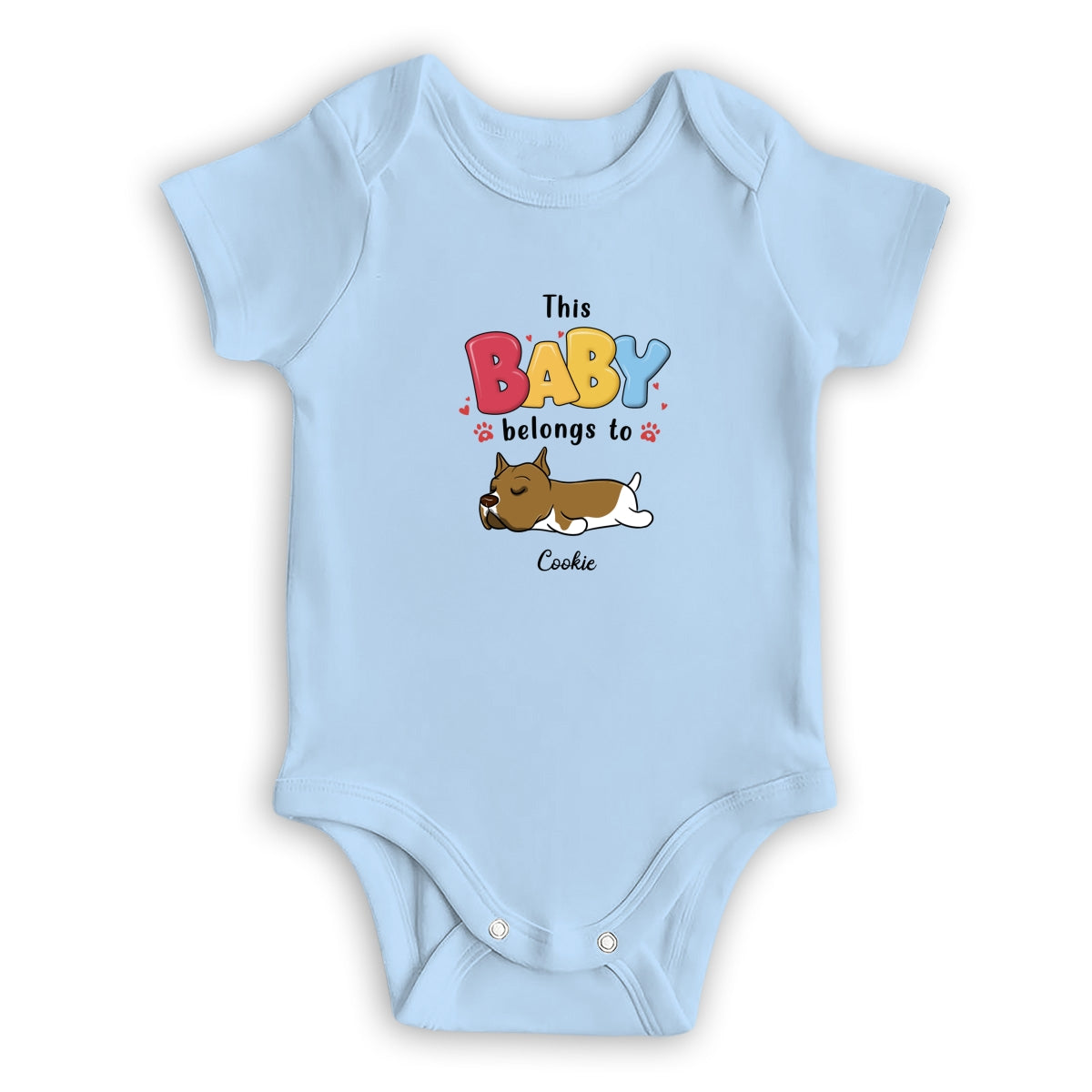Personalized 'This Baby Belongs To Dogs' Custom Baby Onesie - Ideal for Newborns