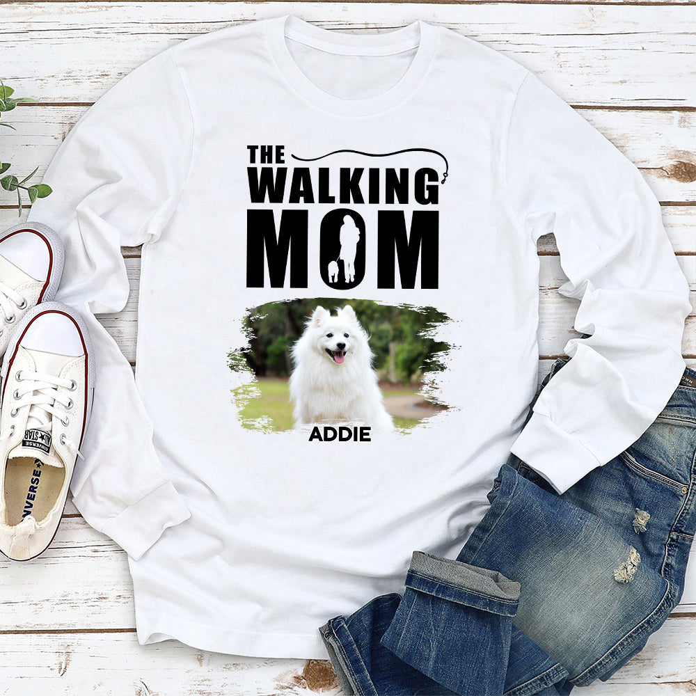 The Walking Dad 2 - Customizable Personalized Long Sleeve T-shirt for Pet Lovers
