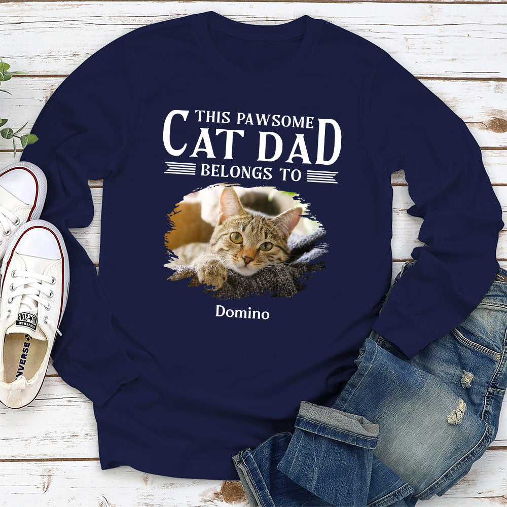 This Pawsome Dad - Customizable Personalized Long Sleeve T-shirt for Pet Lovers