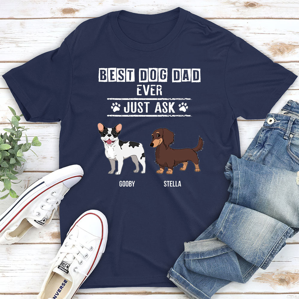 Best Dad Look - Personalized Custom Unisex T - shirt for Pet Lovers