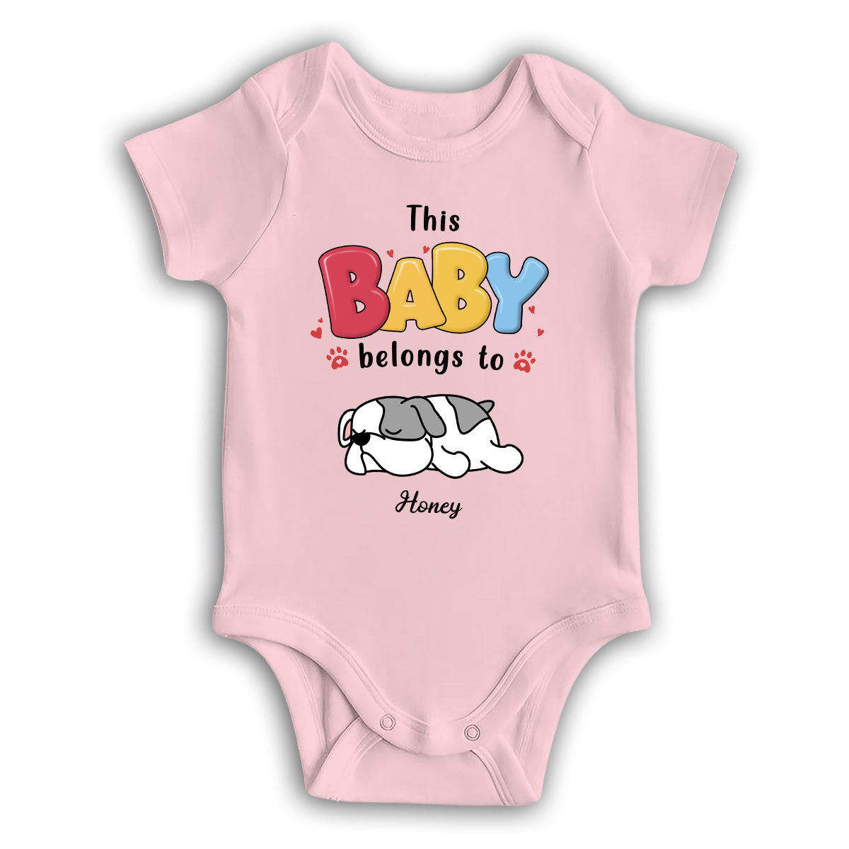 Personalized 'This Baby Belongs To Dogs' Custom Baby Onesie - Ideal for Newborns