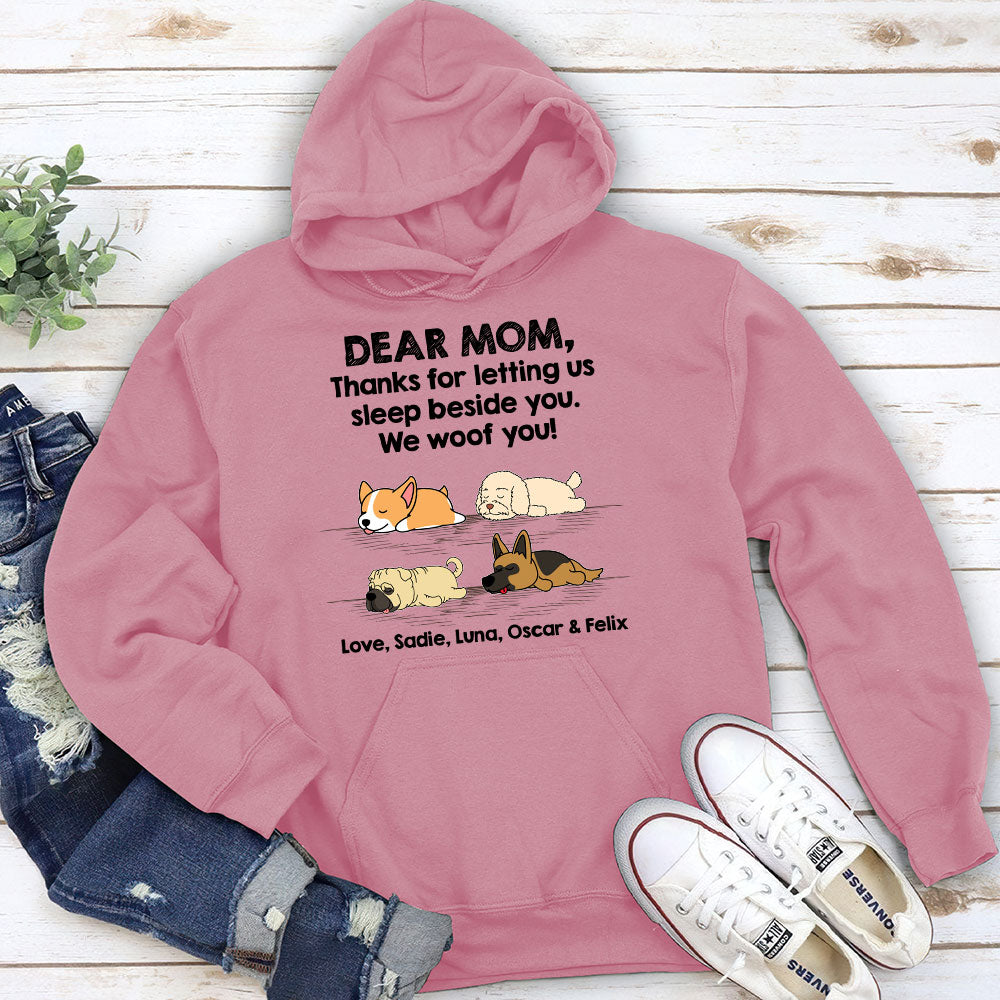Personalized Custom Sleep Beside Dog 2 Hoodie - Ideal Gift for Pet Lovers