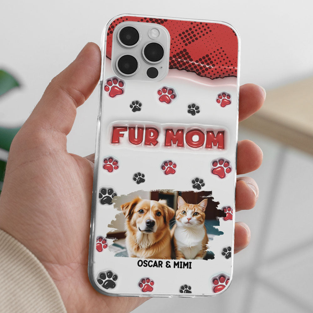 Fur Mom Custom 3D Inflated Effect Personalized Photo Phone Case