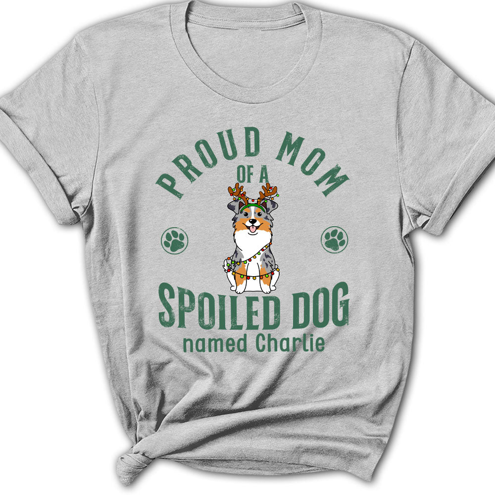 Personalized Custom Women's 'Proud Mom of Simple Dog' T-shirt - Ideal Gift for Pet Lovers