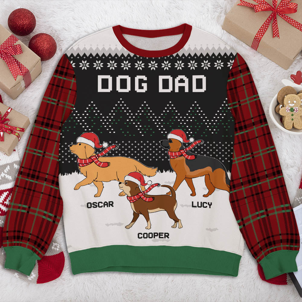 Personalized Custom All-Over-Print Dog Winter Night Sweatshirt