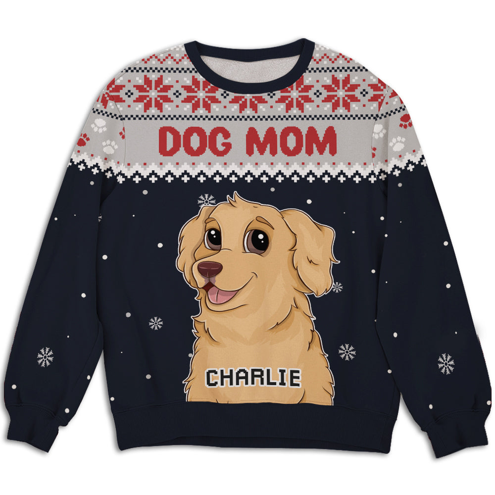 Personalized Christmas Dog Mom/Dad All-Over-Print Custom Sweatshirt