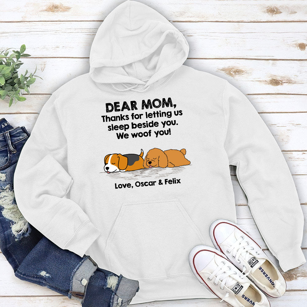 Personalized Custom Sleep Beside Dog 2 Hoodie - Ideal Gift for Pet Lovers