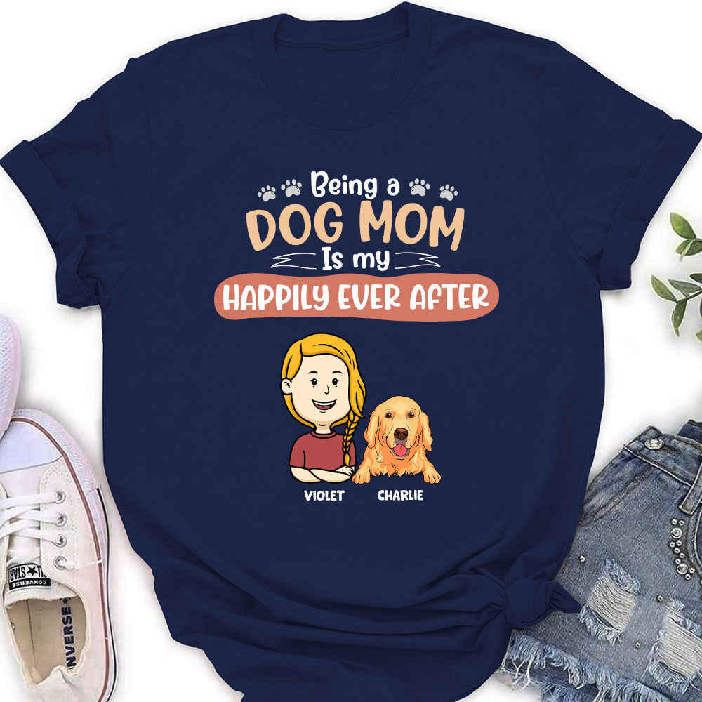 Personalized 'Happy To Be A Dog Mom' Women's T - shirt: Ideal Gift for Pet Lovers