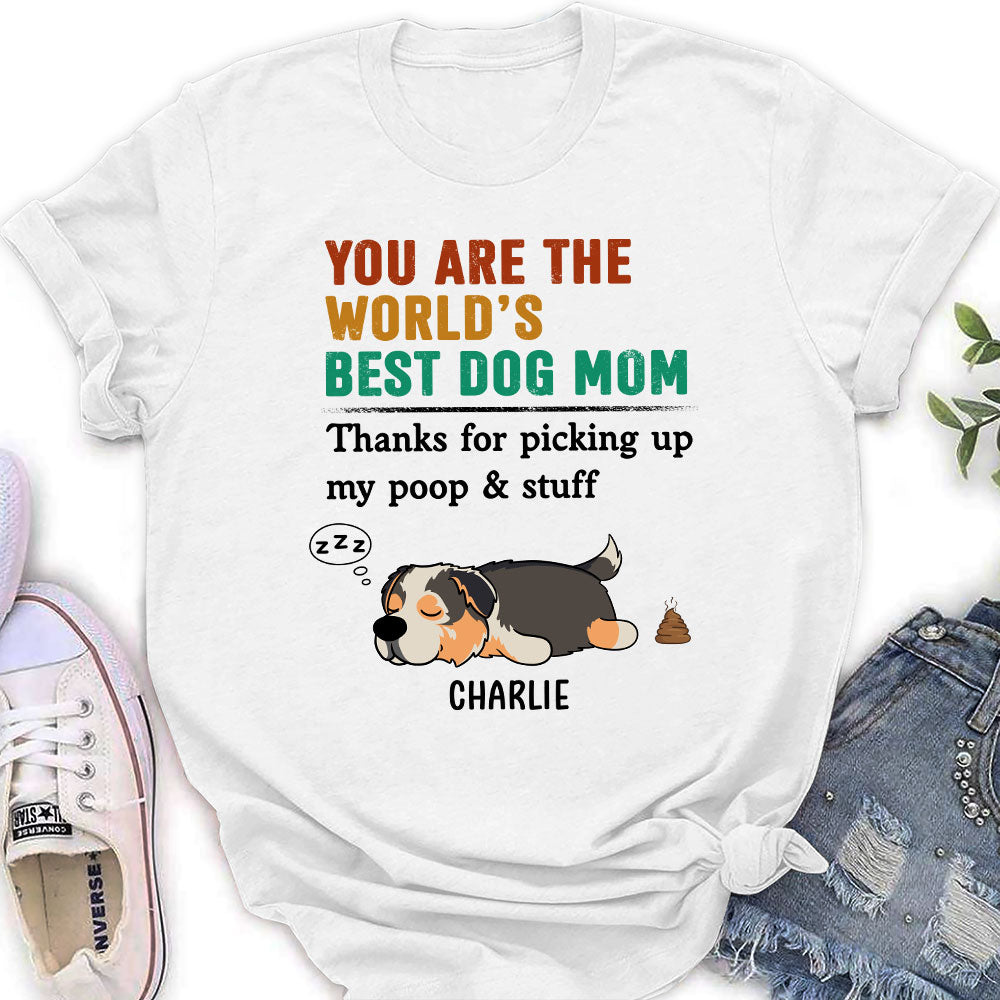Personalized Custom Women's 'Mom Ate And Left No Crumbs' T-shirt for Pet Lovers