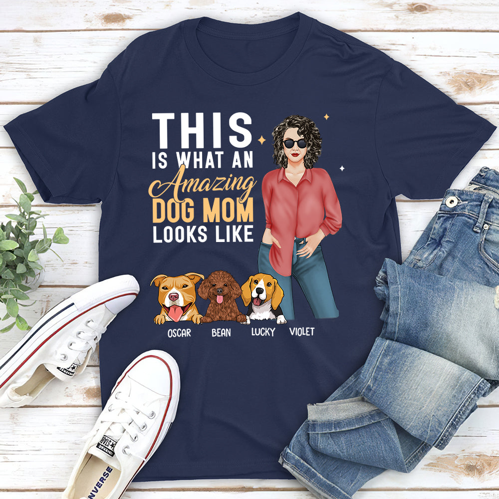 Personalized Unisex 'Amazing Dog Mom' T-shirt - Ideal Gift for Pet Lovers