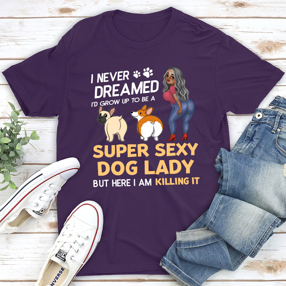 Personalized Custom Unisex Sexy Dog Lady T-shirt - Ideal Gift for Pet Lovers
