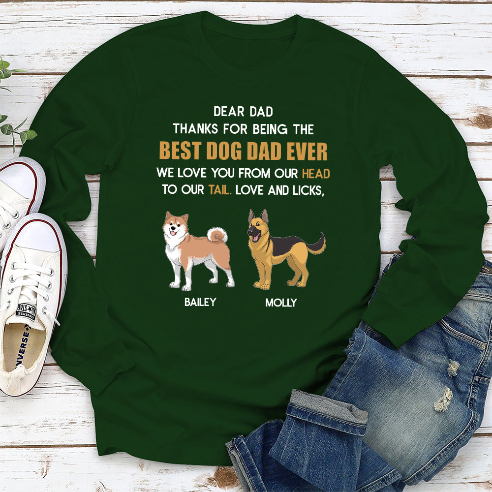 Head To Tail - Exclusive Personalized Custom Long Sleeve Pet Lover T-shirt